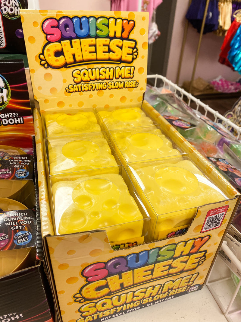Fun Doh Slow Rise Cheese Squishy - Slow Rising Sensory Stress Toy