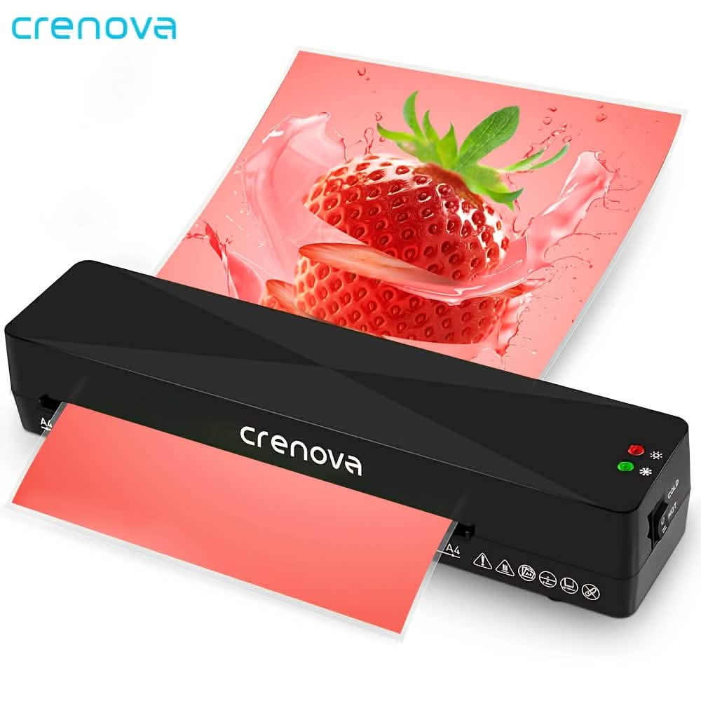 Crenova A4 Laminator – Hot & Cold Modes, Compact Design