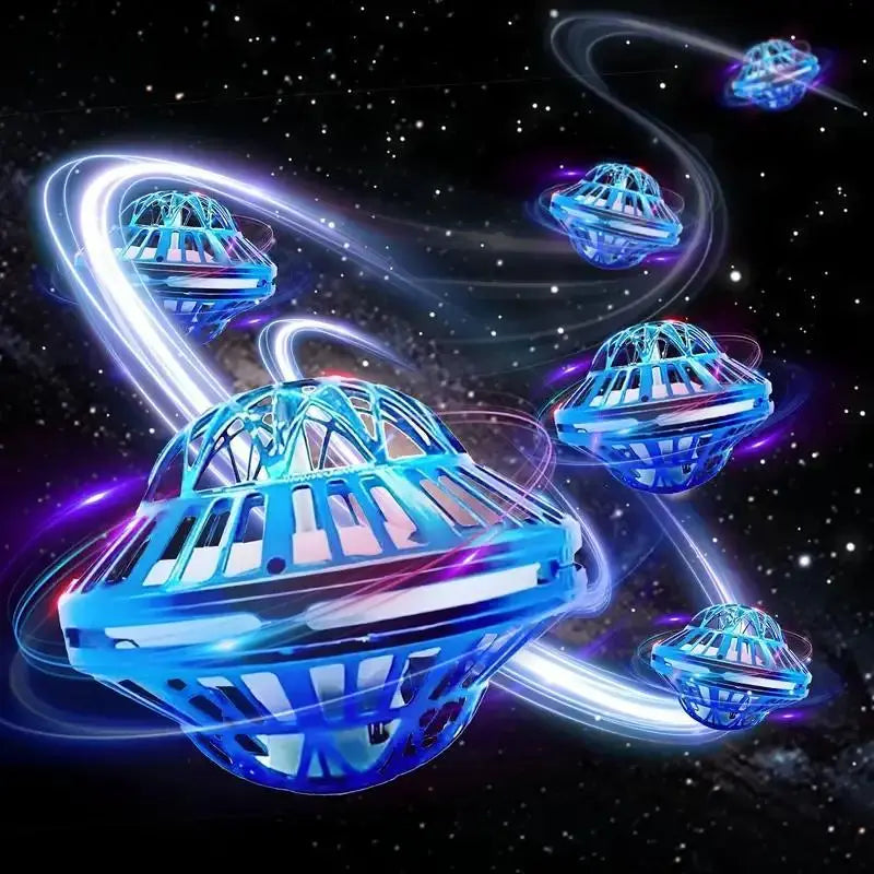 Third-Generation Intelligent Sensor-Enabled UFO Automatic Rotating Flying Toy with Vibrant LED Illumination