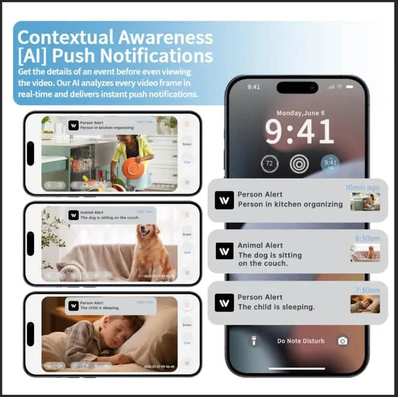 3MP Smart Home Security Camera – Night Vision, Two-Way Audio, Motion Detection, Alexa Compatible