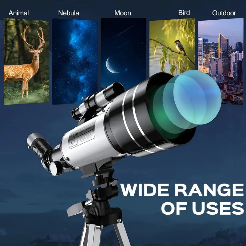 Portable Astronomical 150X Telescope 70mm Aperture Telescope Monocular With Tripod