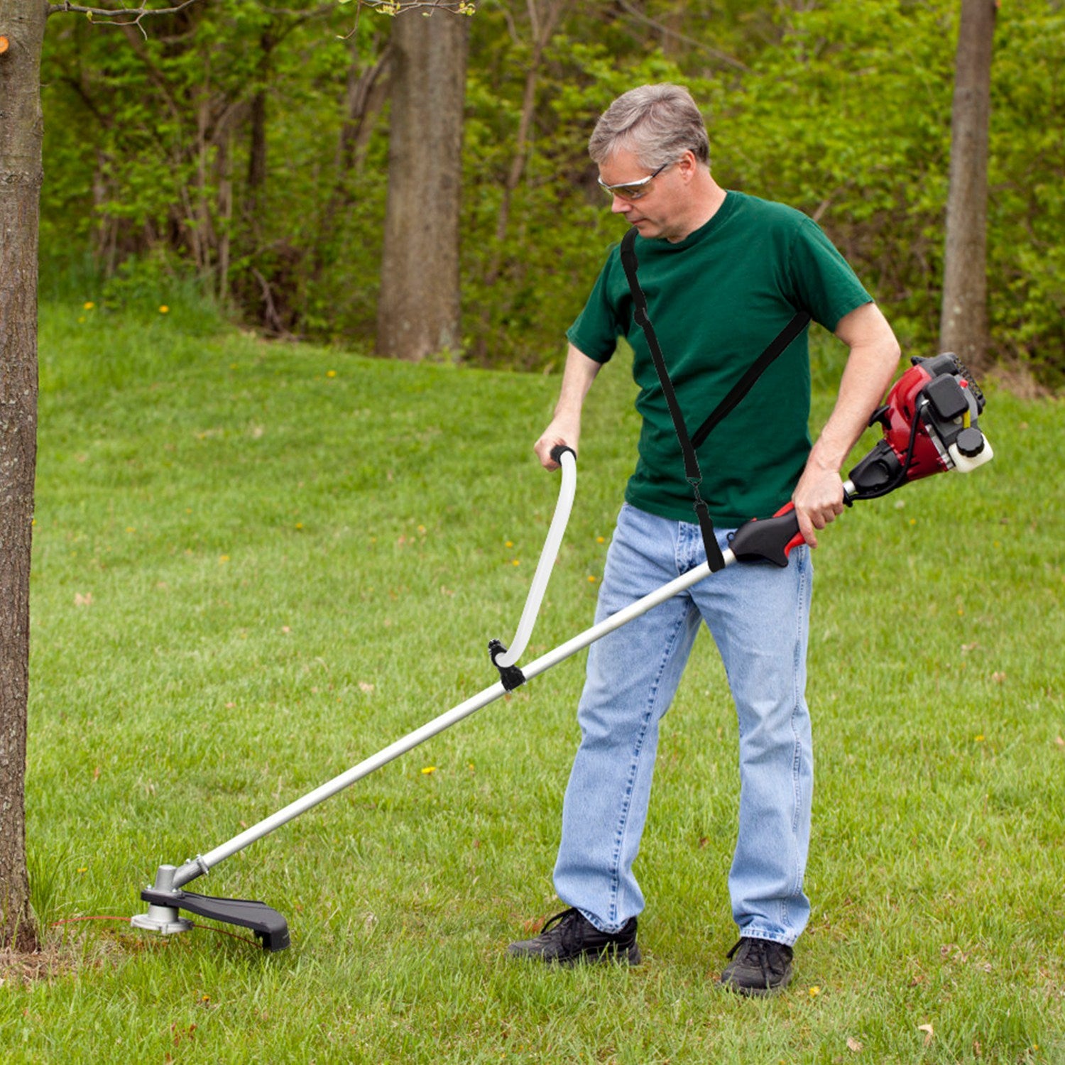 Ergonomic Trimmer Handle Grip with Shoulder Strap