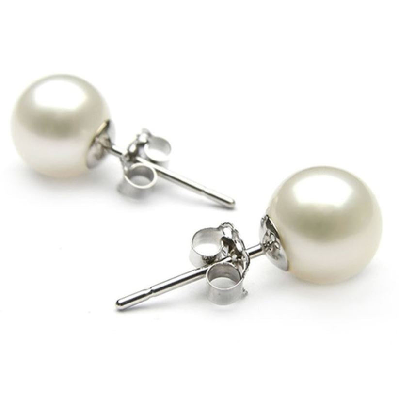 6mm 925 Sterling Silver Pearl Stud Earrings Earrings - DailySale