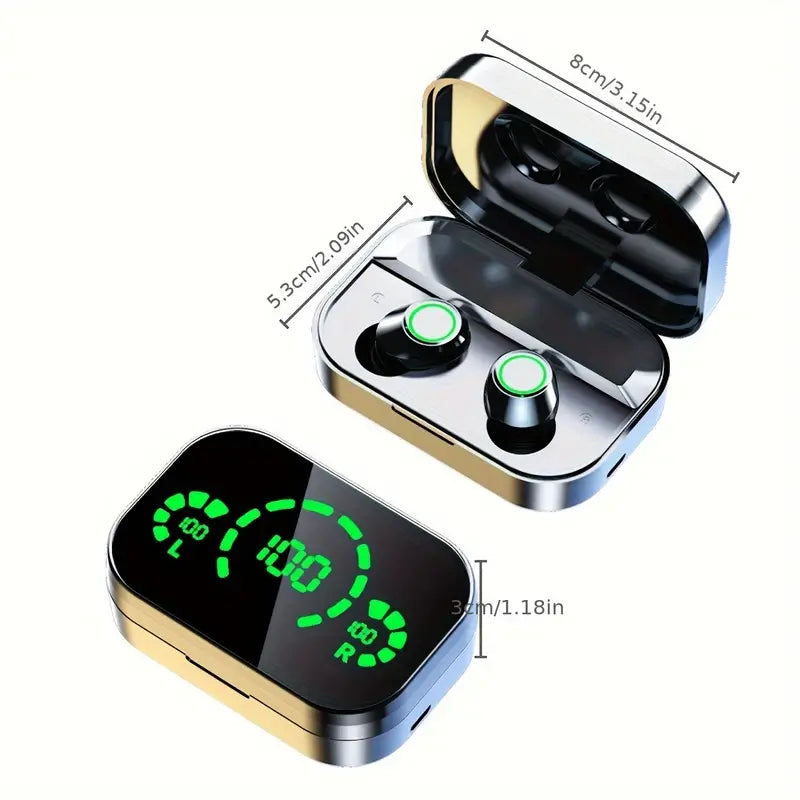 Mini Wireless Earbuds with Digital Display - True Wireless Stereo Earphones