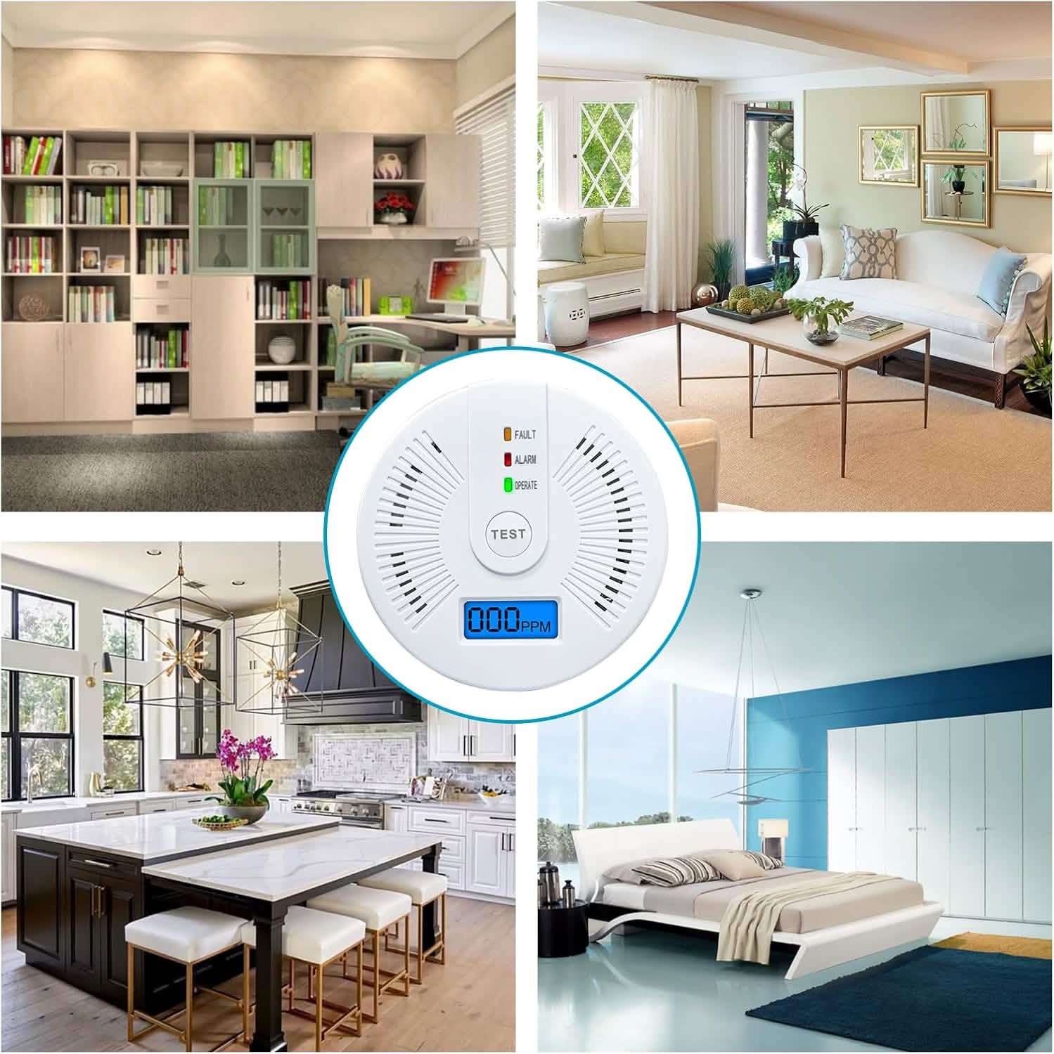 Portable Carbon Monoxide Detector – Battery-Operated CO Alarm