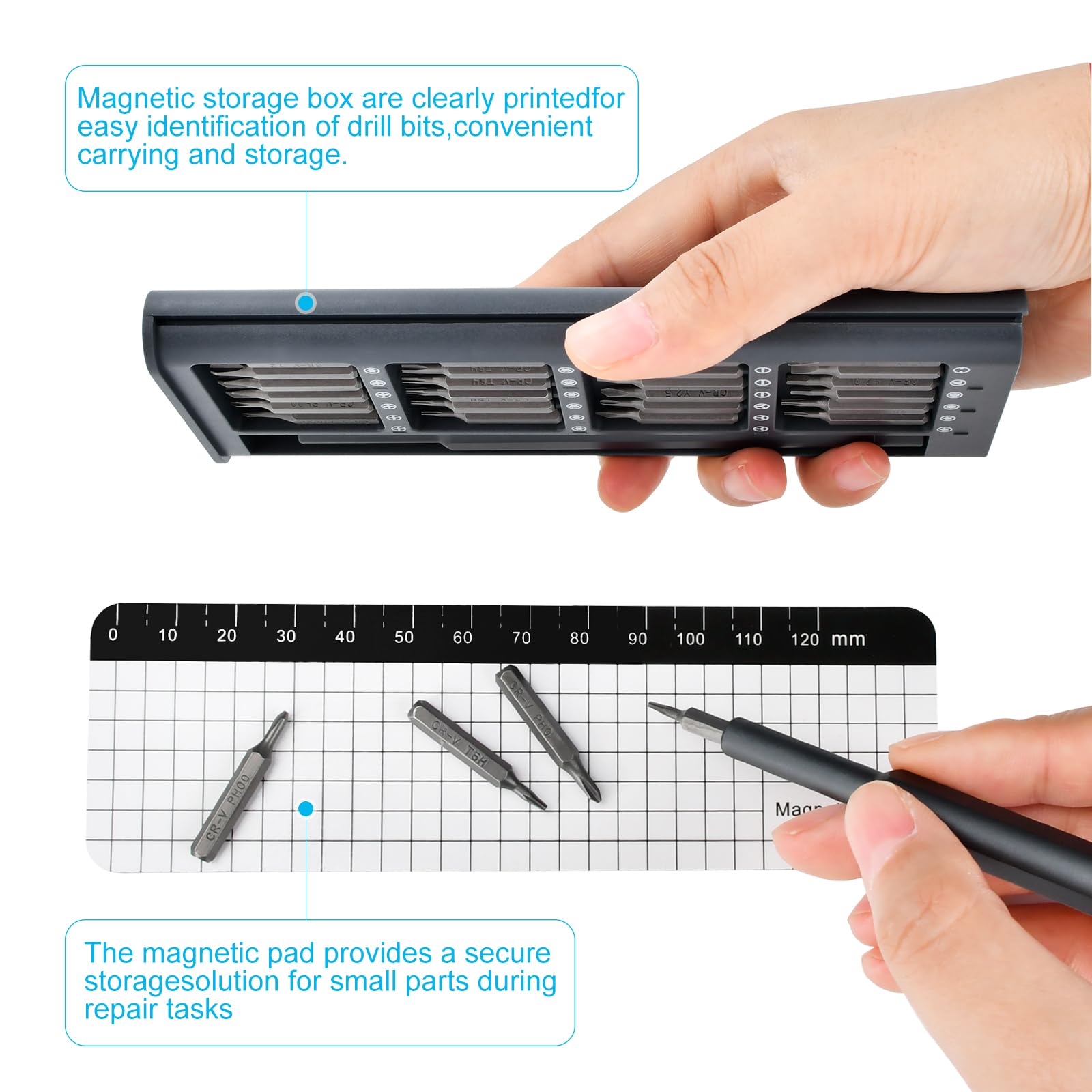 25-in-1 Precision Screwdriver Set — Magnetic Mini Repair Kit for iPhone, MacBook, Watch, Glasses & Electronics