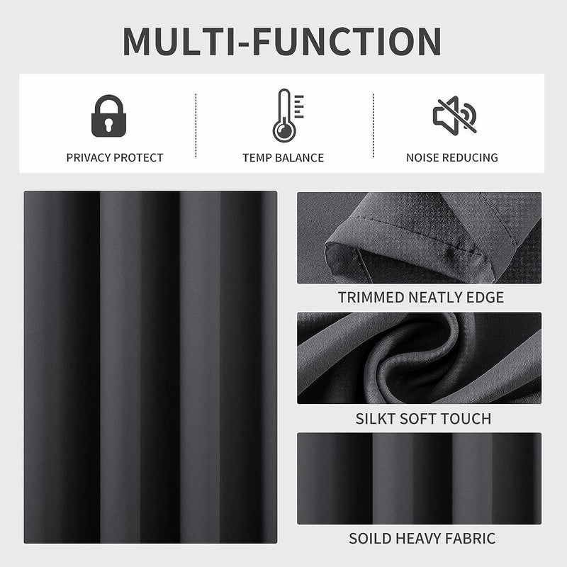 2-Pack Solid Thermal Blackout Curtain Panels - 55" x 84"