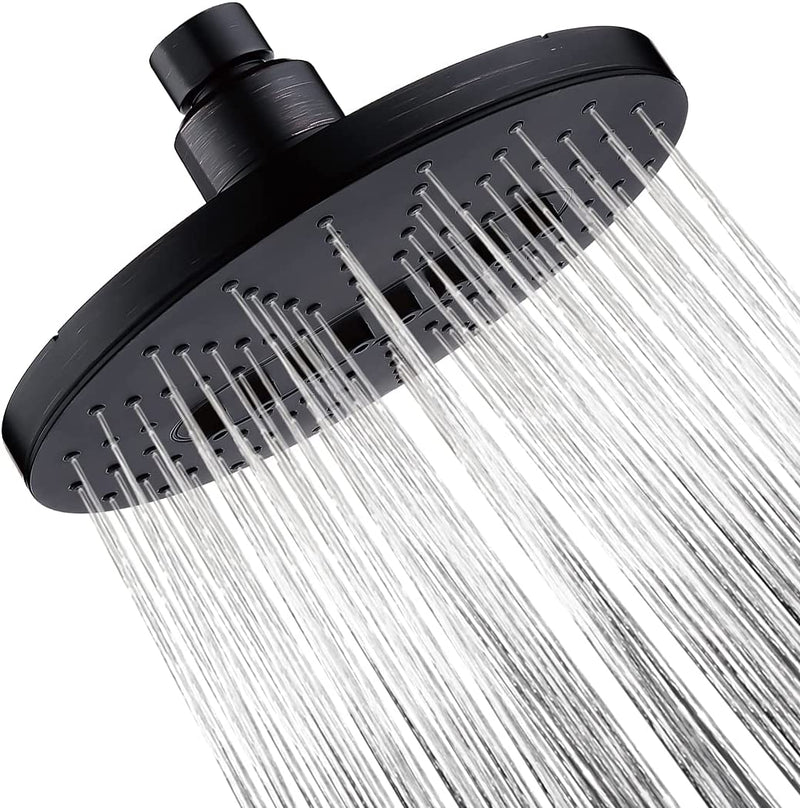 Bright Showers 6.3" 2-Spray Rainfall Shower Head with Adjustable Angles