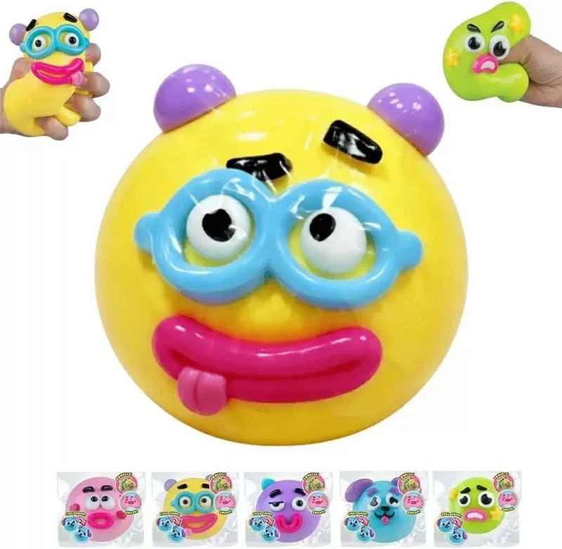 Funny Face Expressions Squishy Ball - Slow Rising Sensory Stress Toy