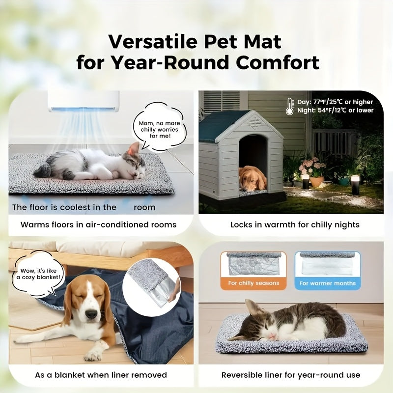 Winter Warming Pet Mattress – Non-Slip, Washable