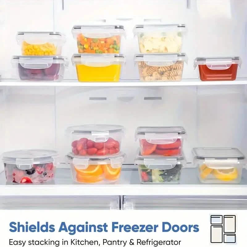 48-Piece Food Storage Container Set – Stackable, Microwave Safe, BPA Free