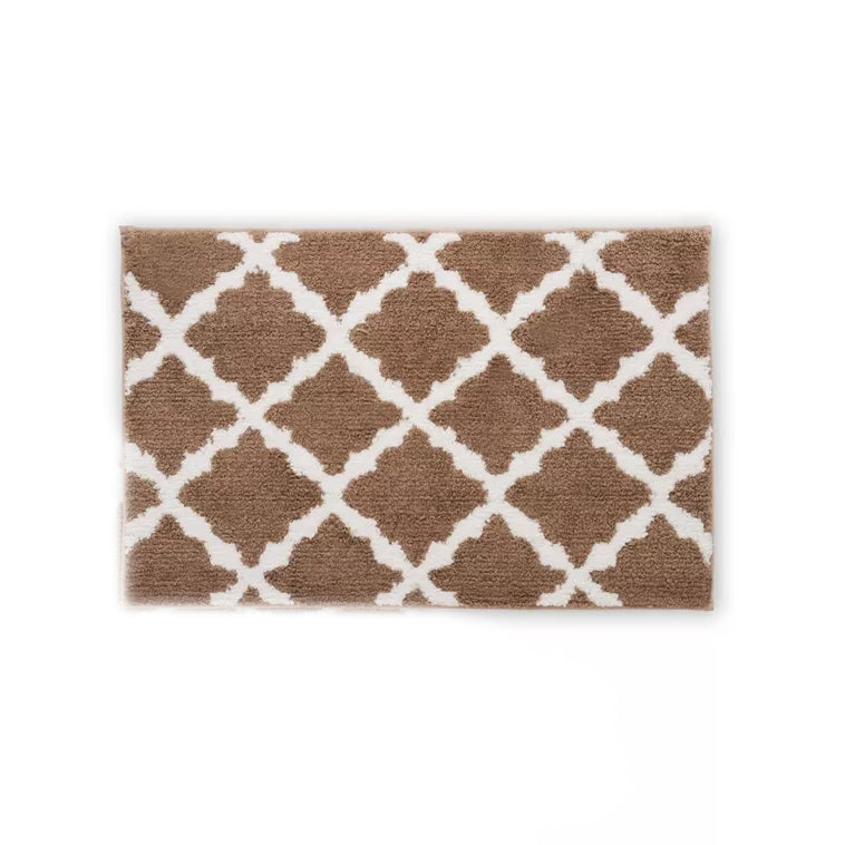 Bibb Home 1-2 Pack Trellis Micro Shag Bath Rugs 17" X 24"