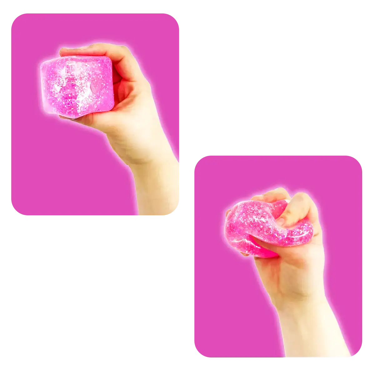 Fun Doh Squishy Sparkle Cube Fidget Toy – Viral Sensory Squish Toy