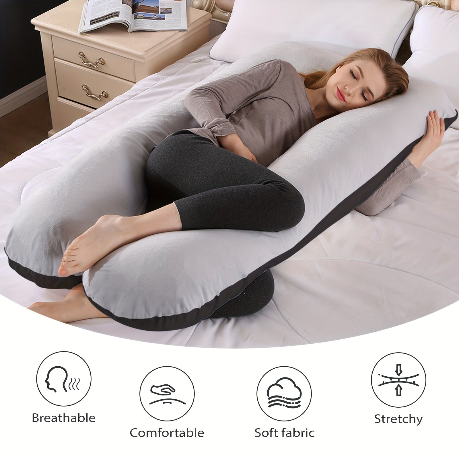 U-Shaped Maternity Pillow – Full Body Support