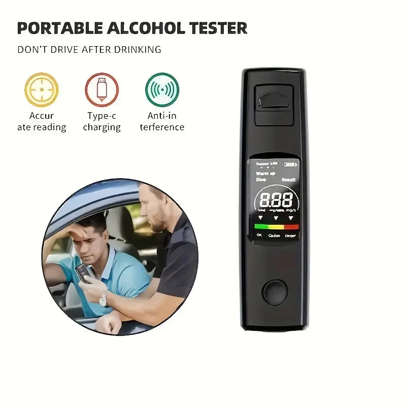 Portable Breathalyzer Alcohol Tester