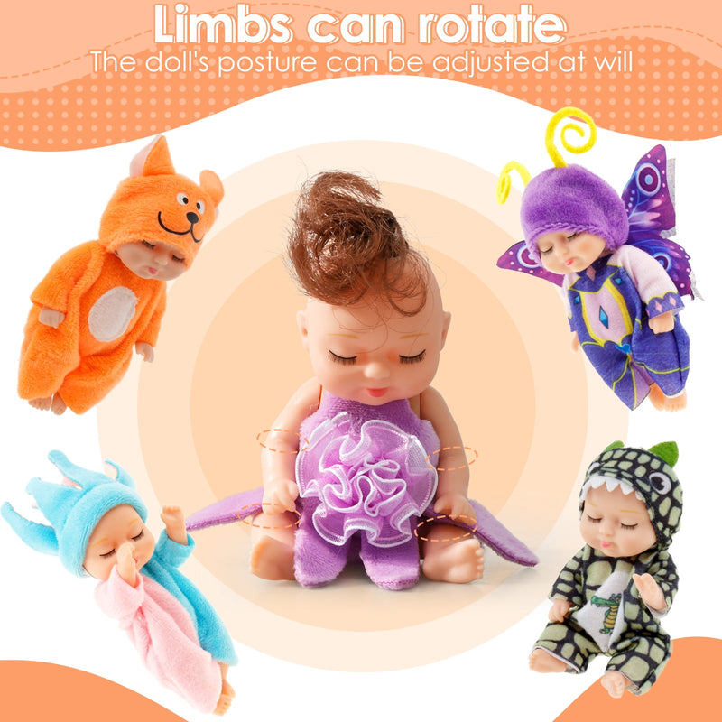 Limbs rotate so the dolls can be posed