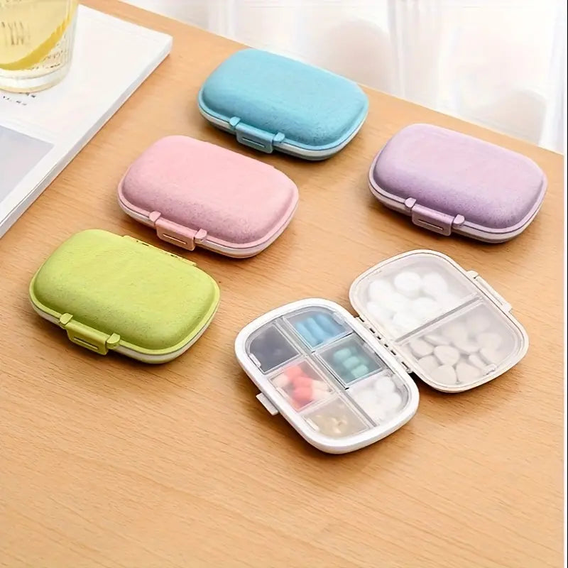 8-Compartment Weekly Medicine Travel Pill Organizer Storage Box Wellness - DailySale