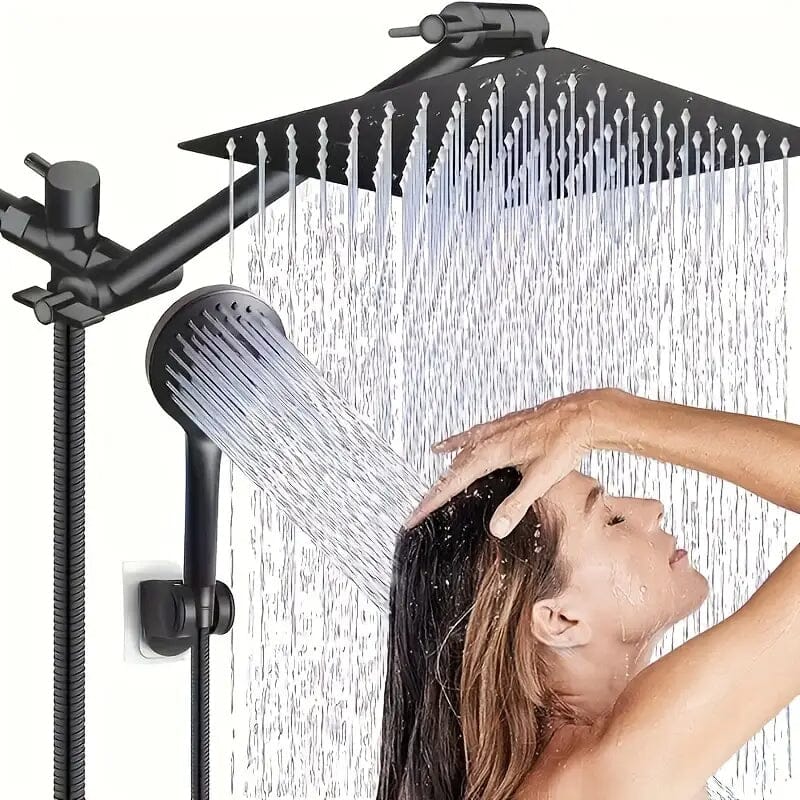 8-Inch High Pressure Showerhead with 11-Inch Adjustable Extension Arm Bath - DailySale