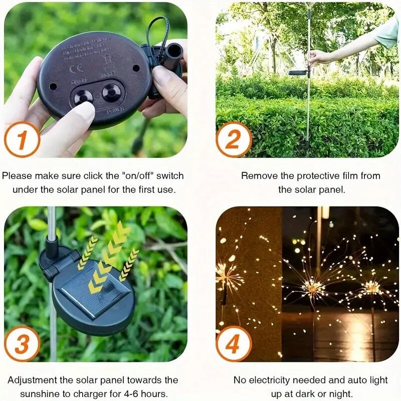 8 Lighting Modes Solar Festival Viewing Decorative Outdoor Lights Outdoor Lighting - DailySale