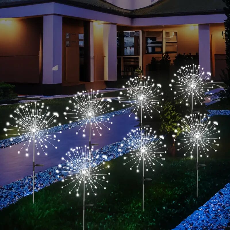 8 Lighting Modes Solar Festival Viewing Decorative Outdoor Lights Outdoor Lighting White - DailySale