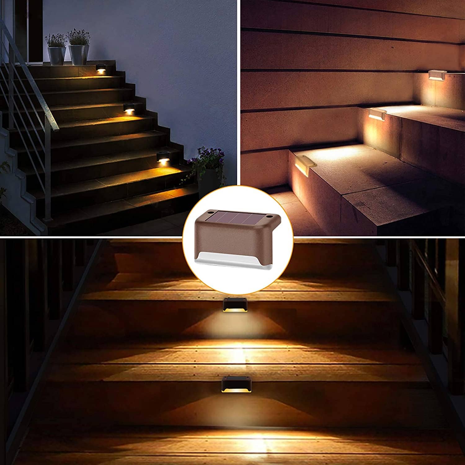 8-Pack: Solar LED Deck & Step Lights Outdoor Lighting - DailySale