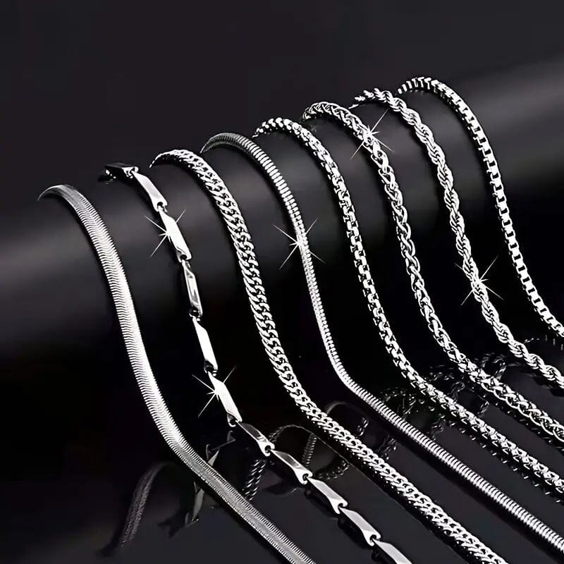 8-Piece Set: Stainless Steel Fashion Necklaces Necklaces - DailySale