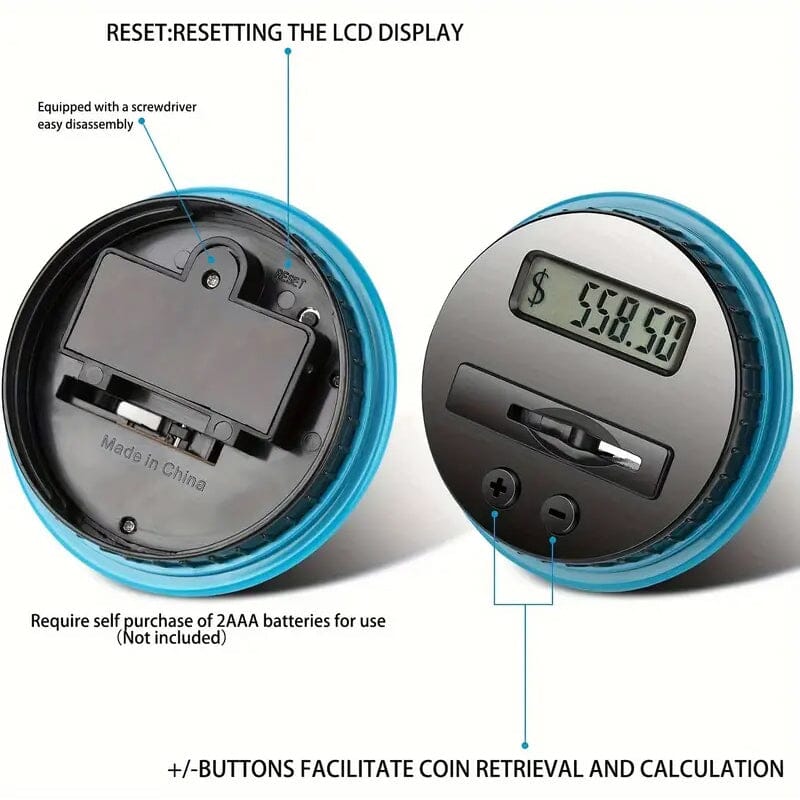 800+ Coin Capacity Digital Counting Money Jar Everything Else - DailySale