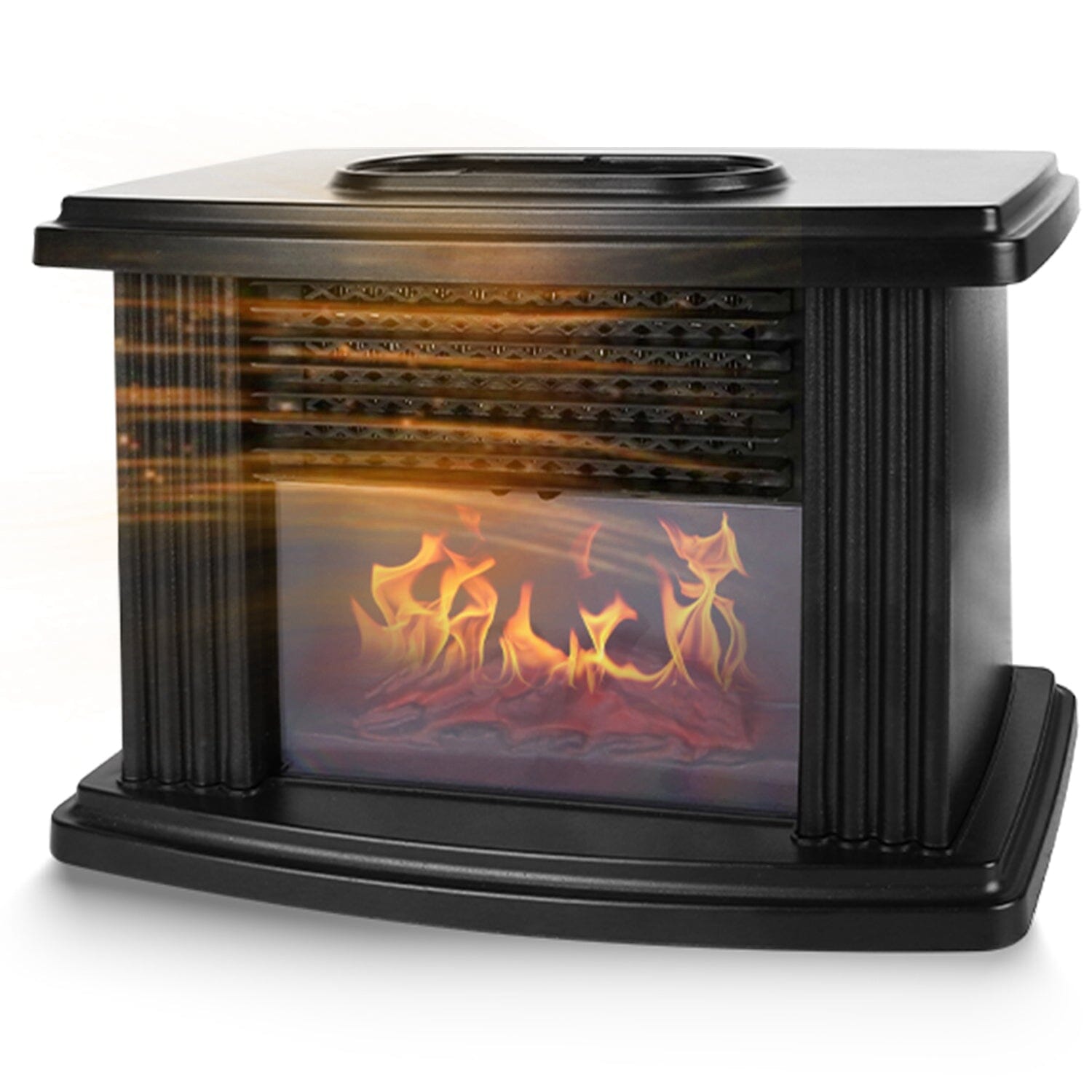 800W Artificial Flame Stove Electric Fireplace Heater Household Appliances - DailySale