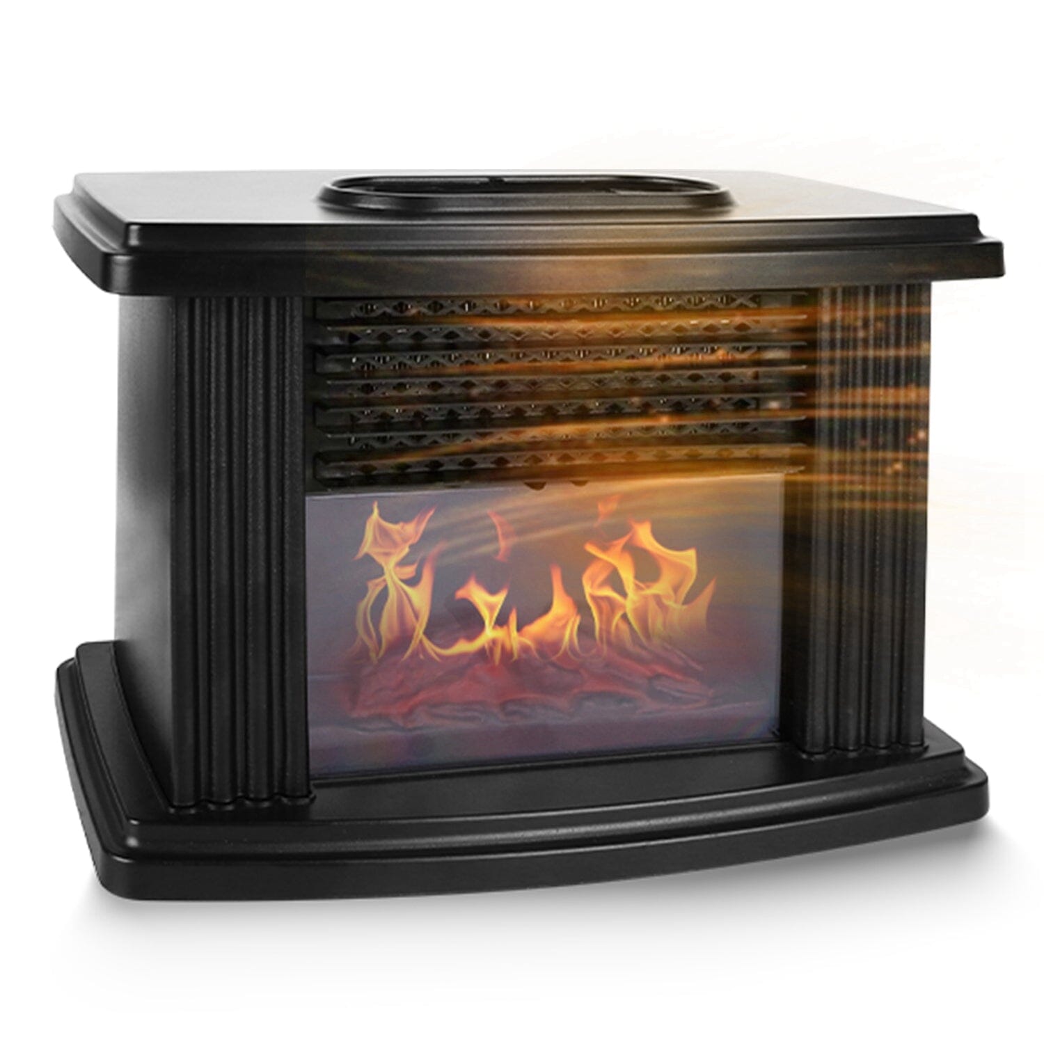 800W Artificial Flame Stove Electric Fireplace Heater Household Appliances - DailySale