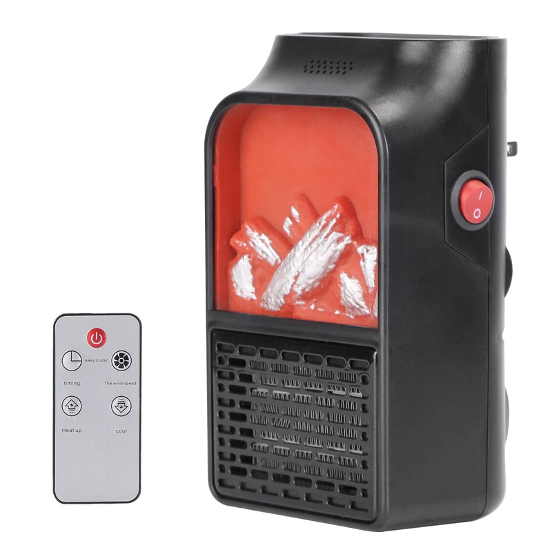800w Plug-In Space Heater Wall Outlet with 360° Rotatable Plug Household Appliances - DailySale