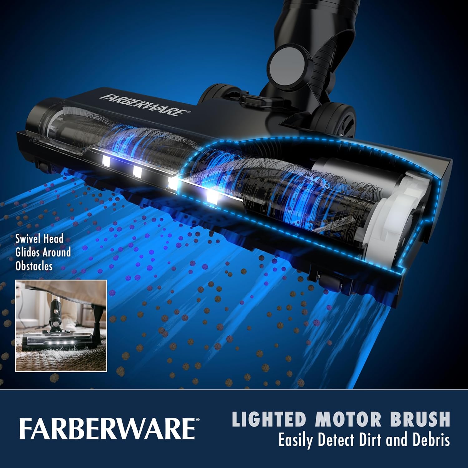 Farberware Classic Stick Vacuum Cleaner Converts to Handheld Vacuum