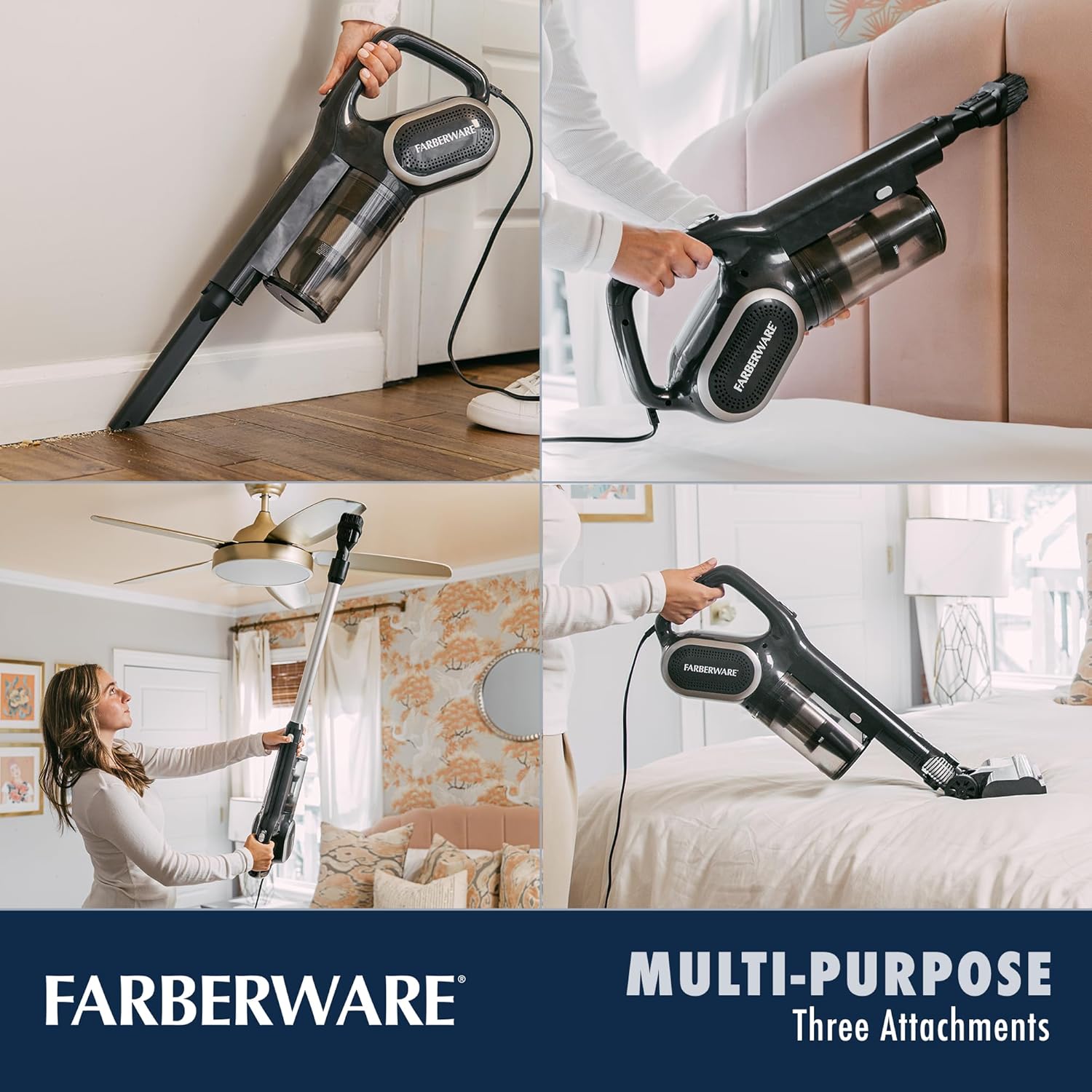 Farberware Classic Stick Vacuum Cleaner Converts to Handheld Vacuum