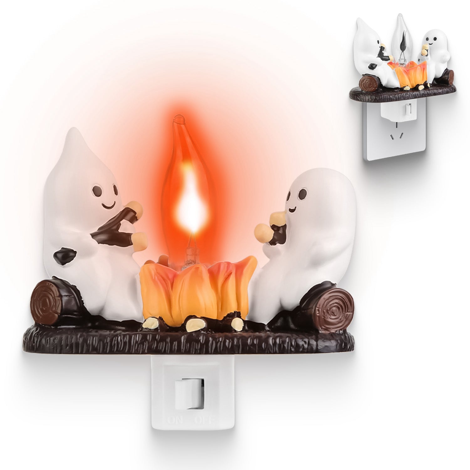 2-Pack: Ghost Campfire Flickering Flame Night