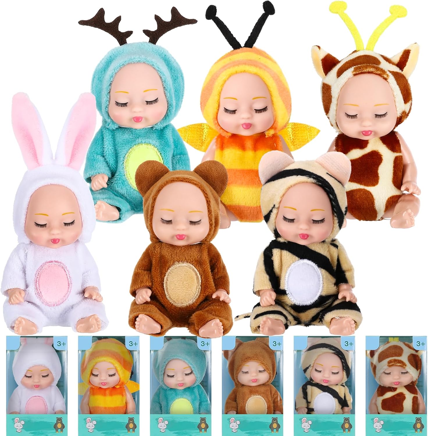 Adorable 4.3" Reborn Doll - Mini Cute Sleeping Youngsters Series