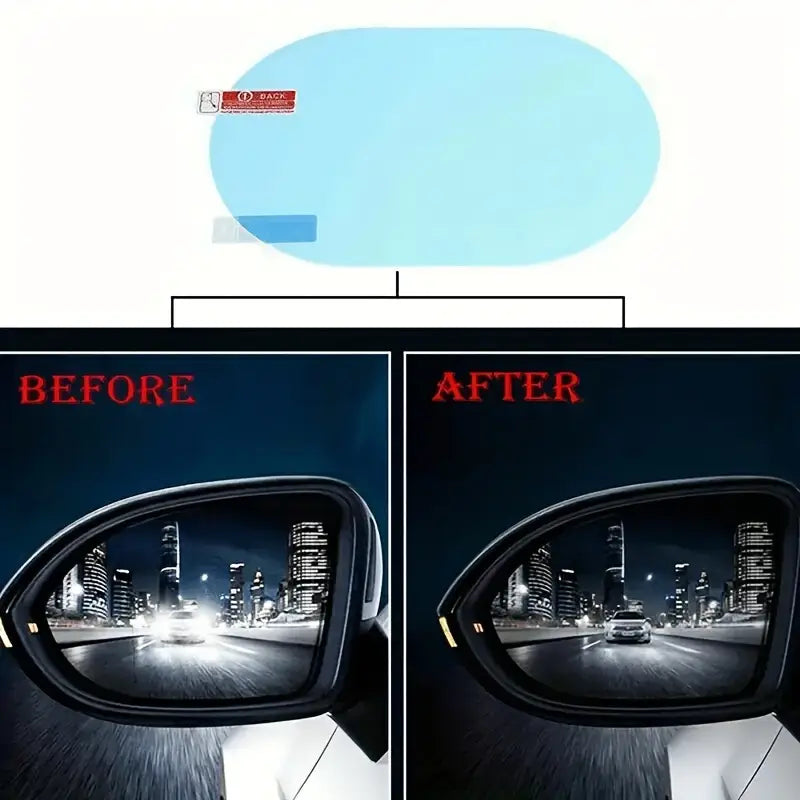 2-Pack: Car Waterproof Transparent Film Rearview Mirror Protection