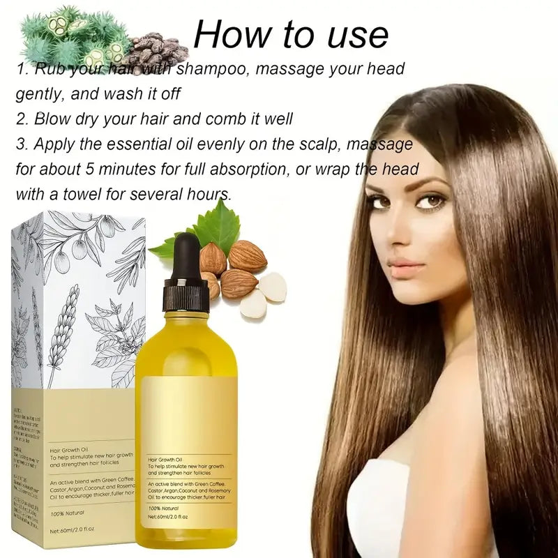 EELHOE Hair Growth Oil & Scalp Treatment Plant Extract for Dry Damaged Hair