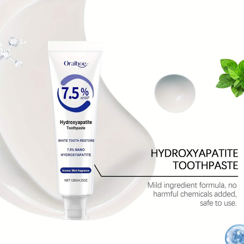 Hydroxyapatite Toothpaste – 7.5% NHAP, Whitening Mint, Gentle Teeth & Mouth Care