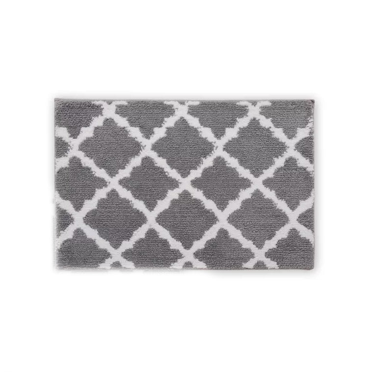 Bibb Home 1-2 Pack Trellis Micro Shag Bath Rugs 17" X 24"