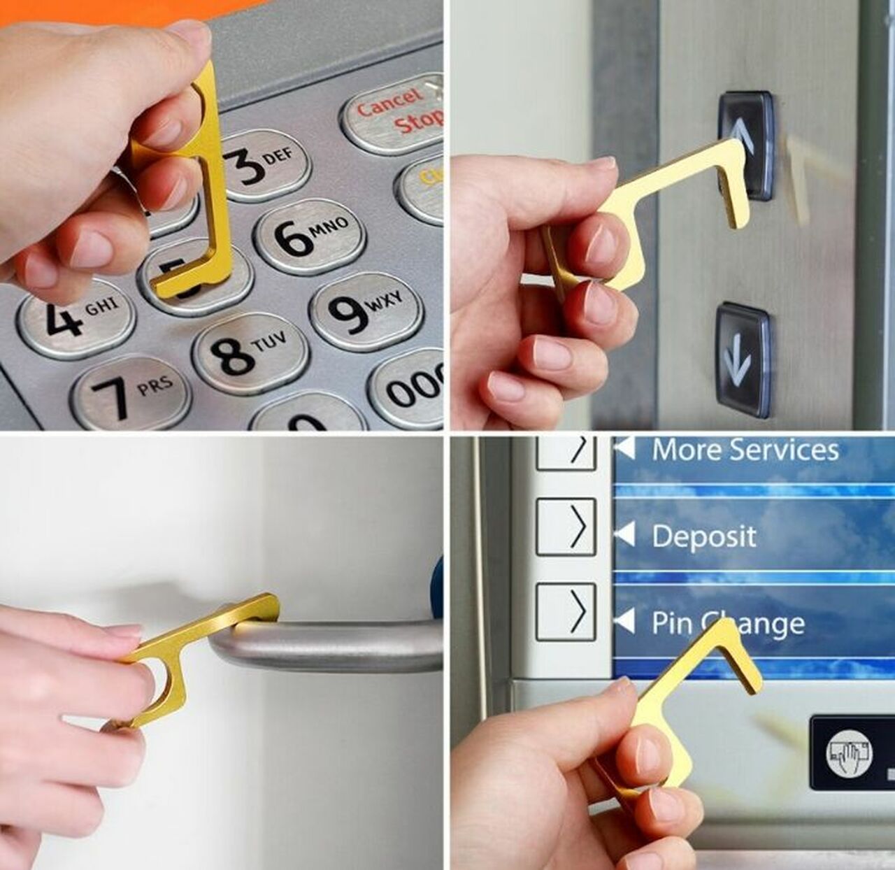 4-Pack Stay Safe Germ-Free Key