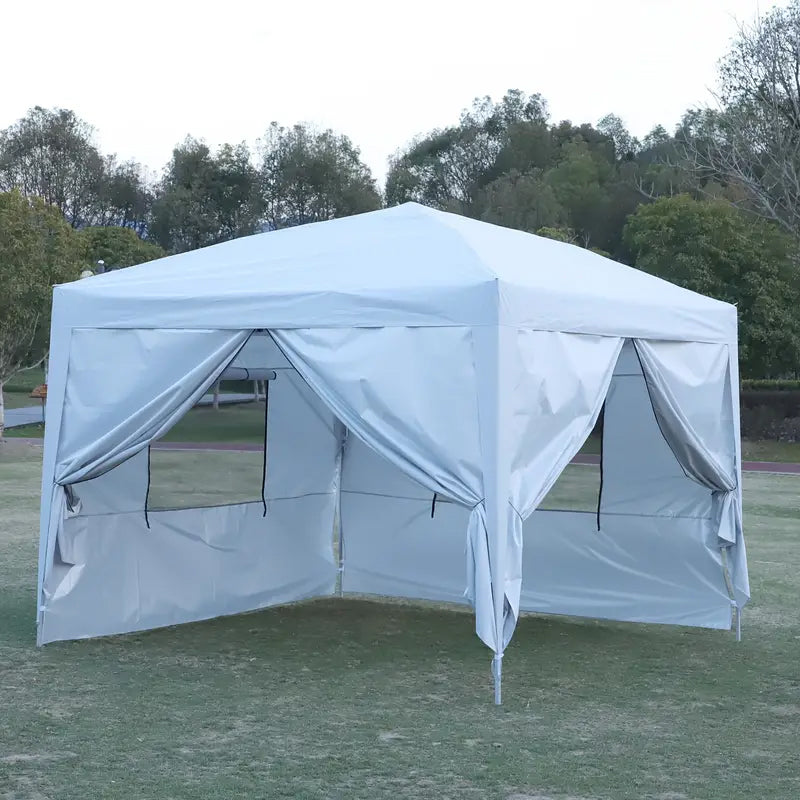 Outdoor 10X10 Ft. Pop Up Gazebo Canopy Tent with Removable Sidewall with Zipper