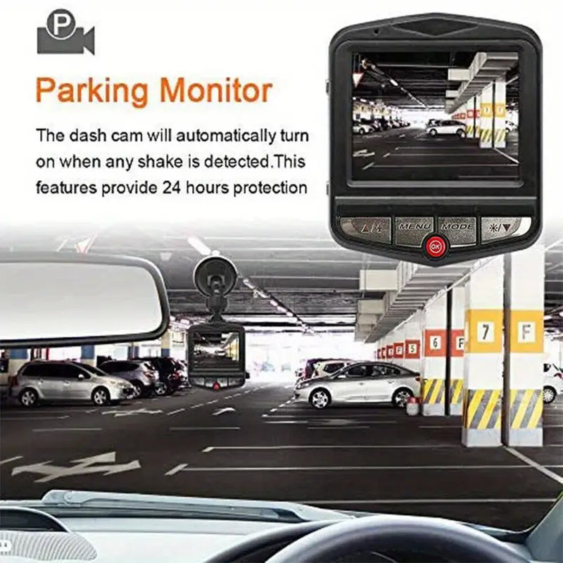 2.4-Inch Black Full HD 1080P Resolution Dashcam