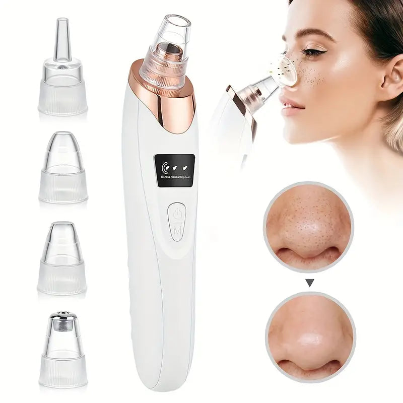 Blackhead Removal Face Cleaner, Facial Pore Cleaner - 5 Suction, USB Charging