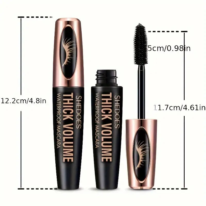 8D Curler Fiber Lash Mascara - Waterproof, Black, Thick Eyelash Shaping Beauty & Personal Care - DailySale