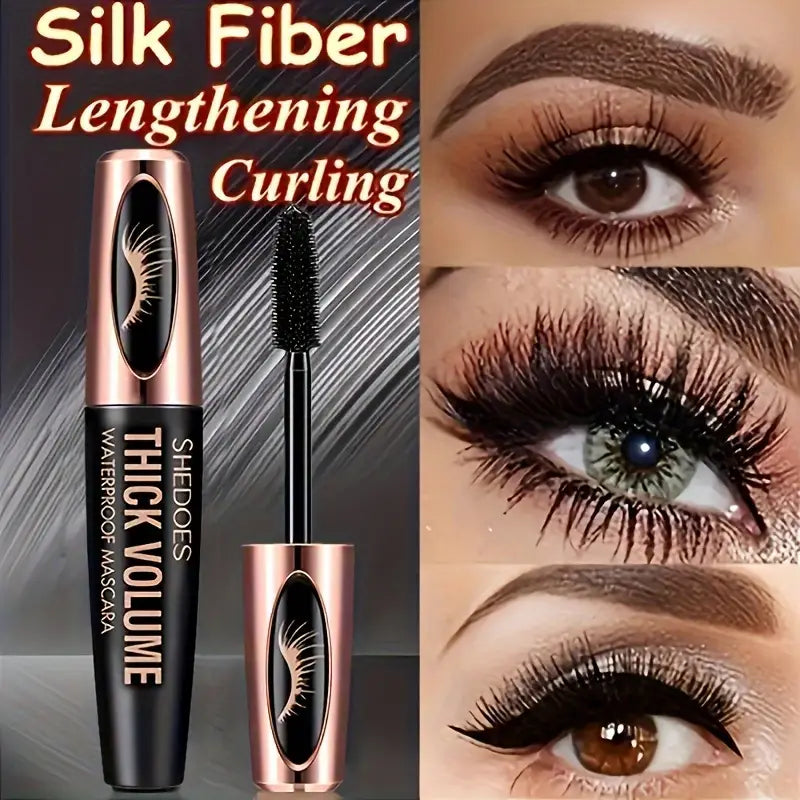 8D Curler Fiber Lash Mascara - Waterproof, Black, Thick Eyelash Shaping Beauty & Personal Care - DailySale