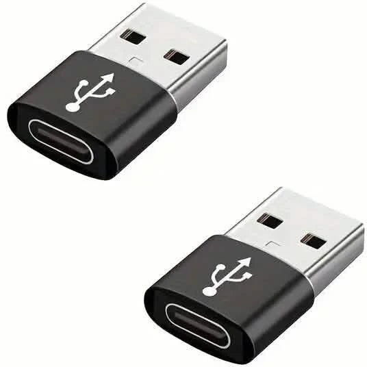 2-Pack: Mini USB to Type-C Adapters – File Transfer for Android Phones