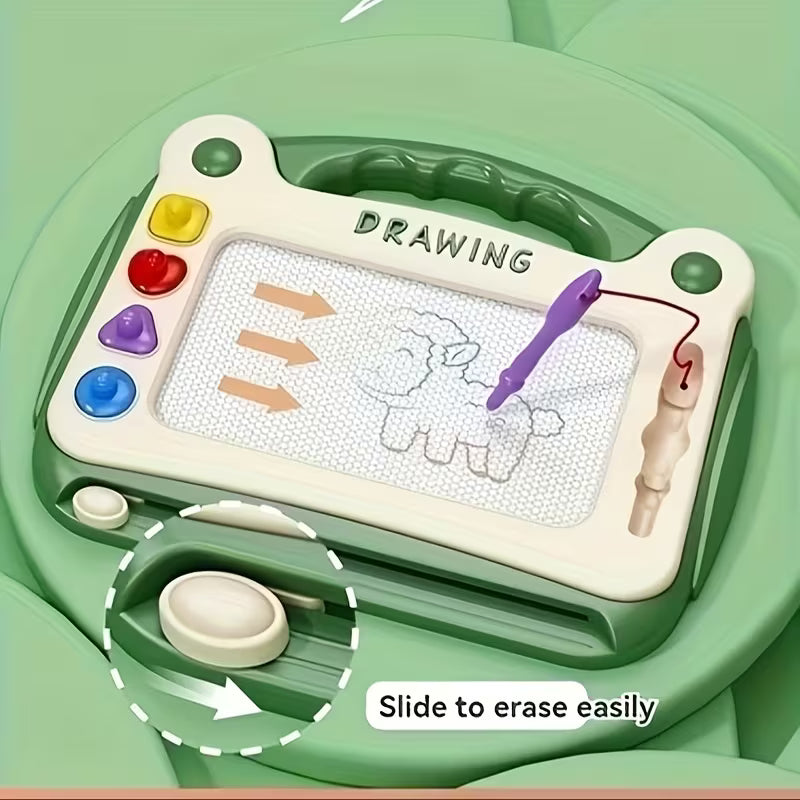 Magnetic 3-in-1 Drawing Board Toy, Draw, Write, Erase & Repeat
