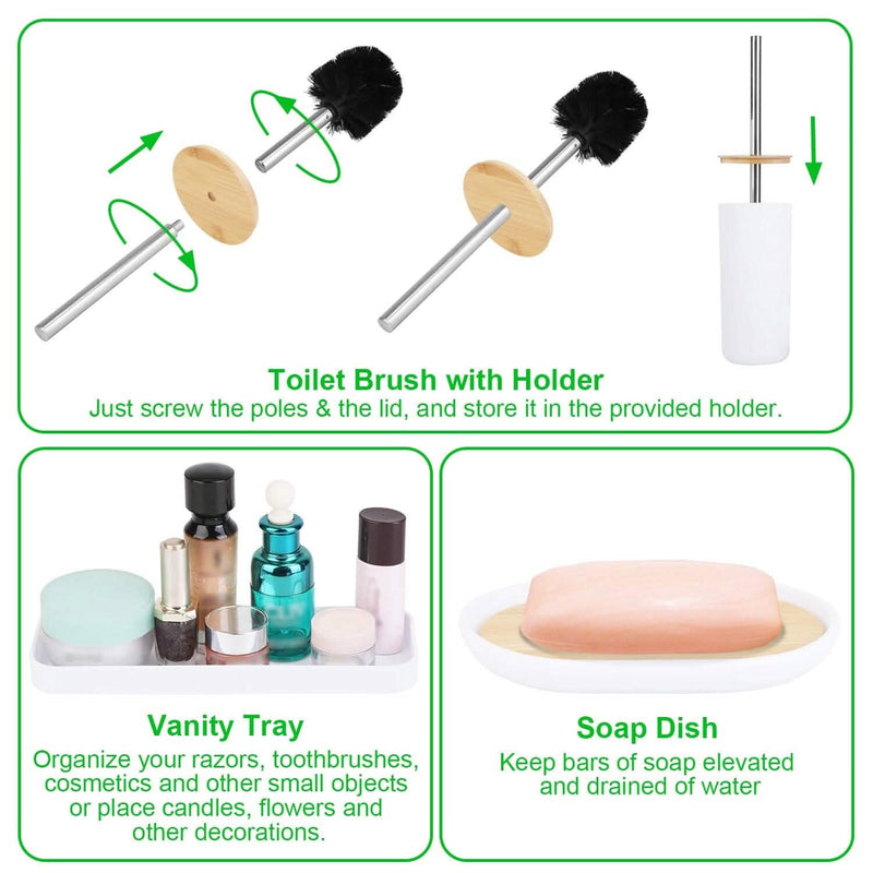 9-Piece: Bathroom Accessories Set Bath - DailySale
