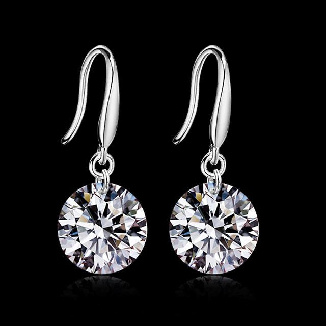 925 Sterling Silver 2.00 ct. Cubic Zirconia Drop Earrings Earrings - DailySale