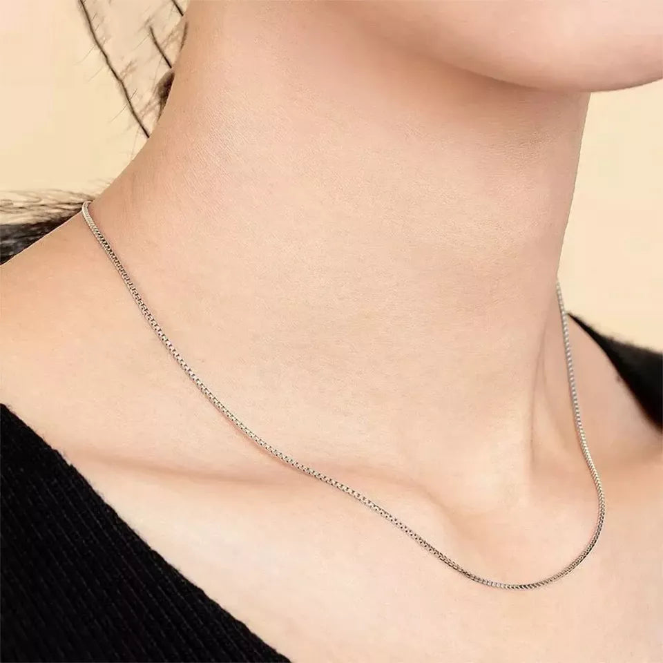 925 Sterling Silver Box Chain Necklace Necklaces - DailySale