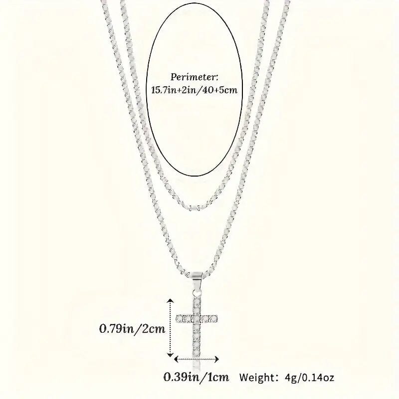 925 Sterling Silver Chain Cross Pendant Necklaces - DailySale